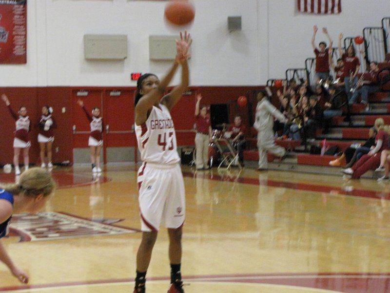 Kortney Woods shoots a free throw in Tue Feb. 19 against the Bearcats. Woods scored 10 points for the Grenadiers.