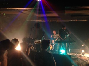 French Horn Rebellion: The crowd dances to the music and enjoys this Brooklyn band’s light show.