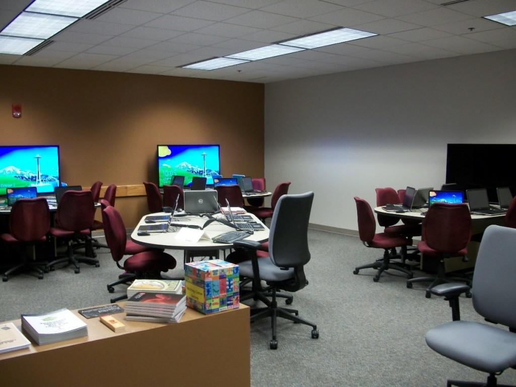  During the summer, the Writing Center was redesigned to create a more open and collaborative space for students. 