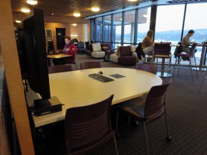 Hillside Hall’s study lounge was recently renovated by Information technology. “Not a lot of students know about the area, but the students who do seem like they really enjoy it,” Lee Staton, manager of communications and special projects, said.   