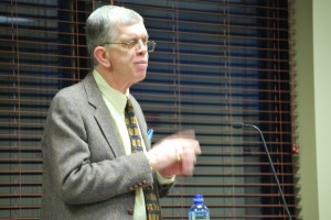 Discussing his personal battle with bipolar disorder, Dr. Jim Jones tells IU Southeast students the importance of seeking help when struggling with mental illnesses. Jones has struggled with his disorder since he was a teenager and is now currently a law professor at the University of Louisville. 