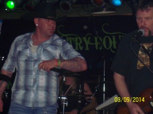 Country Bourne Band's lead singer D.J.Richie and vocal/guitarist Gene Holloway. Both performers are from Salem. Country Bourne Band can be found performing different venues throughout southern Indiana. 