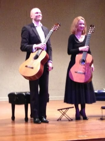 The Kupinski Guitar Duo Ewa Jablczynska and Dariusz Kupinski is a famous Polish
guitar duo that performs a variety of classical music pieces. The guitar duo performed on
Monday, March 30 in the Millicent and Norman Stiefler Recital Hall in the Ogle Center from 7:30 to 9 p.m.