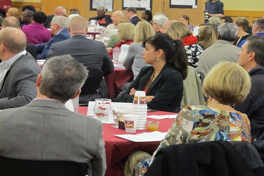 Groups of people joined together for the King Scholarship Breakfast and Panel Discussion on Saturday, Jan. 16 in the Hoosier Room in University Center North to donate to and support the scholarship efforts, as well as discuss issues of racism. 