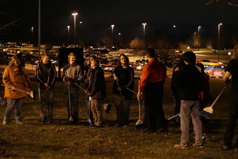 Students talk before the next match of the Triwizard Tournament on Thursday, March 3.