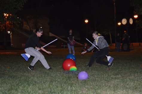 In this round, Ben Garrett, secondary education junior and treasurer of the Castle Club, had girls start off the round.