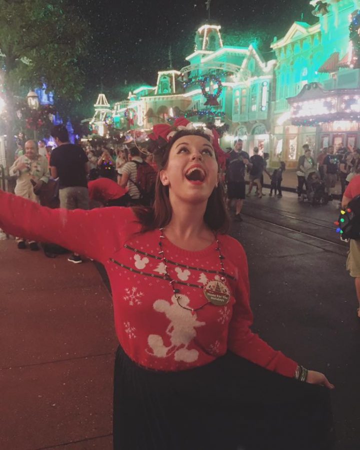 Polk takes in the decorations and magic at Mickey’s Very Merry Christmas during December of 2016. 