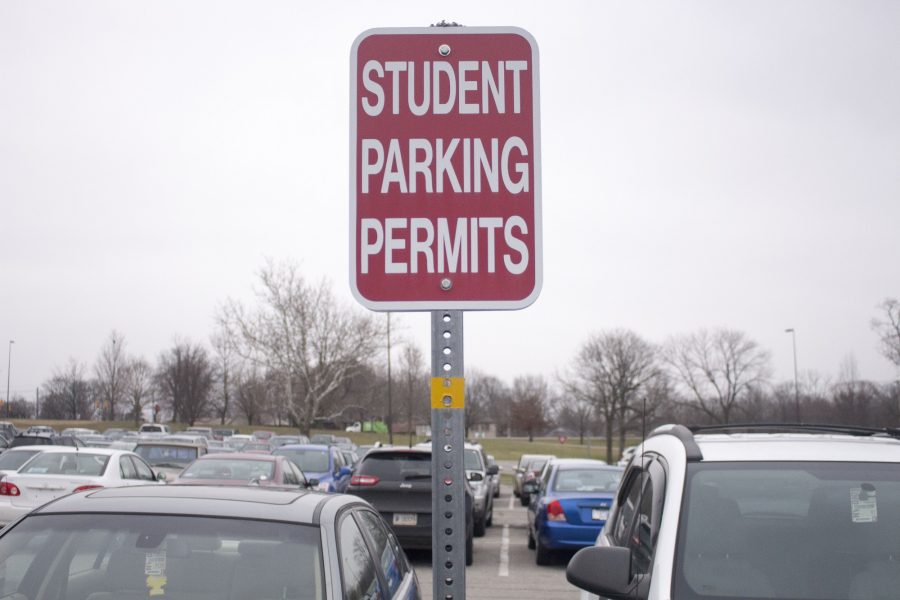 Student+Parking+zone+signs+are+visible+in+all+parking+lots+on+the+IU+Southeast+campus%2C+designating+where+students+are+allowed+to+park.