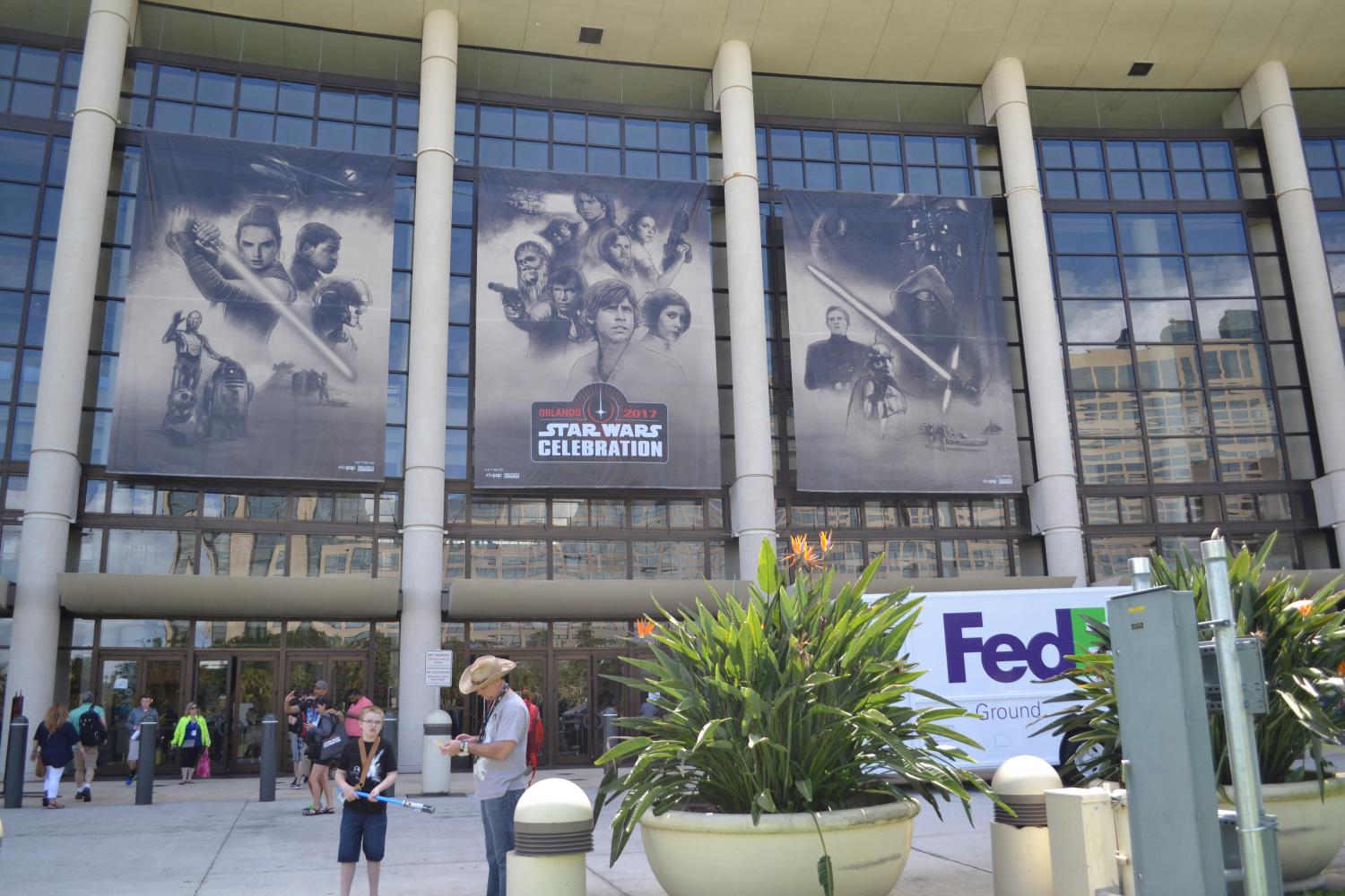 Banners+hung+outside+the+West+Concourse+of+the+Orange+County+Convention+Center+for+Star+Wars+Celebration.+