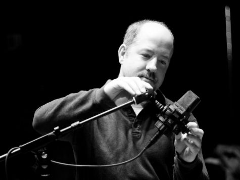 Dr. Erich Stem sets up recording for the album