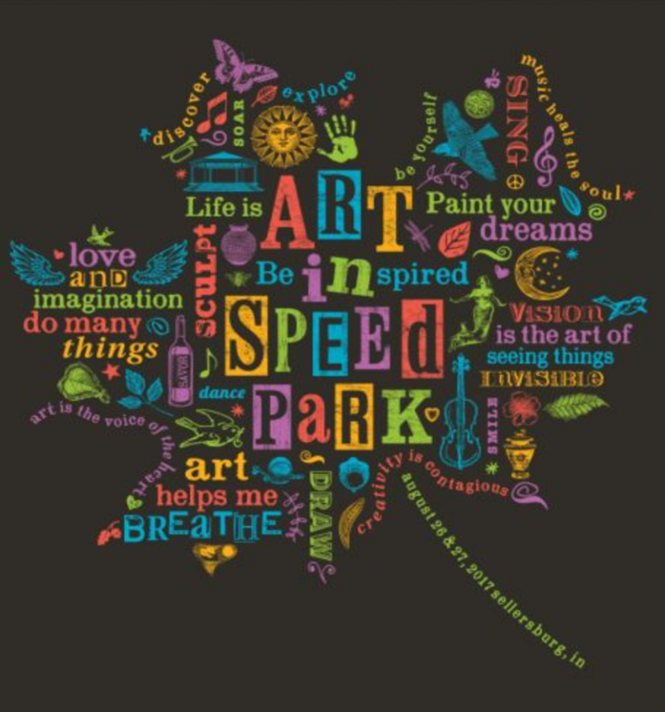 2017 Art In Speed Park tee shirt design created by Doreen DeHart.