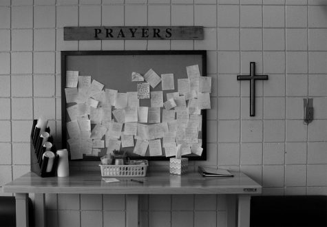 8th Street Pizza exists to build relationships with the community and the pizza is just secondary to that. This wall of prayers is part of the restaurant that shows the priority of helping people. Photo by Callie Manias.