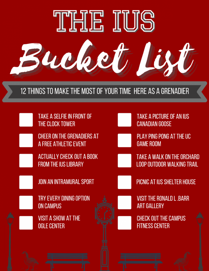 Complete the IU Southeast bucket list by the end of your first semester